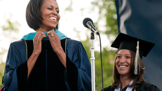 Michelle Obama Makes Even A Graduation Robe Look Good
